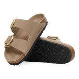 Arizona Big Buckle Oiled Leather Tabacco Brown