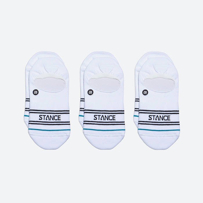 Basic 3 Pack No Show White Mujer