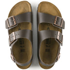 Sandalias Birkenstock Milano Dark Brown, vista cenital del par