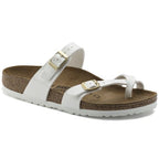 Sandalias Birkenstock Mayari Birko-Flor Patent White, vista principal