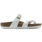 Sandalias Birkenstock Mayari Birko-Flor Patent White, perfil lateral