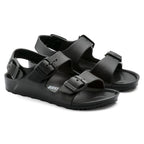 Sandalias Birkenstock Milano Kids EVA Black, par completo en tres cuartos