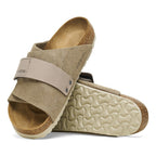 Sandalia Birkenstock Kyoto Gamuza Taupe, detalle de la suela