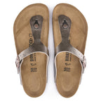 Sandalias Birkenstock Gizeh Graceful Taupe, vista cenital del par
