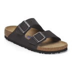 Sandalias Birkenstock Arizona Nobuk Black Soft, perfil lateral