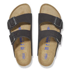 Sandalias Birkenstock Arizona Nobuk Black Soft, vista cenital