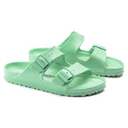 Sandalias Birkenstock Arizona EVA Bold Jade, par completo en tres cuartos
