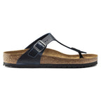 Sandalias Birkenstock Gizeh Oiled Leather Blue, perfil lateral