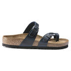 Sandalias Birkenstock Mayari Oiled Leather Blue, perfil lateral