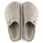 Pantuflas Birkenstock Zermatt Shearling Felt Eggshell, vista cenital del par