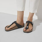 Sandalias Birkenstock Gizeh Braided Black, calzado por modelo femenino