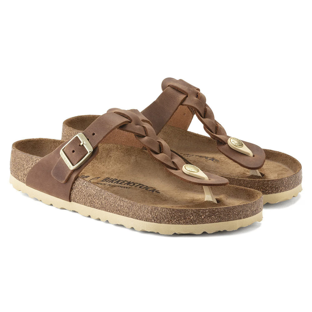 Gizeh Braided Oiled Leather Cognac