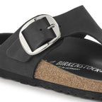 Sandalias Birkenstock Gizeh Big Buckle Black, detalle del material 1