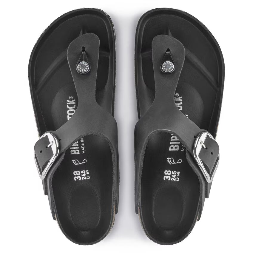 Gizeh Big Buckle Oiled Leather Black (10382379385137)