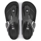 Sandalias Birkenstock Gizeh Big Buckle Oiled Leather Black, vista cenital