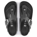 Sandalias Birkenstock Gizeh Big Buckle Black, vista cenital del par