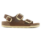 Sandalias Birkenstock Milano Big Buckle Oiled Leather Cognac, perfil lateral