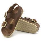 Sandalias Birkenstock Milano Big Buckle Oiled Leather Cognac, detalle de la suela