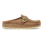 Zuecos Birkenstock Buckley Oiled Leather Cognac, perfil lateral