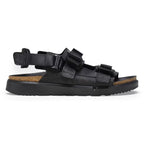 Sandalias Birkenstock Shinjuku Natural Leather/textil Black, perfil lateral