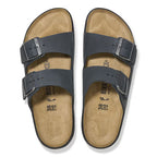 Sandalias Birkenstock Arizona Crosstown Oiled Leather Black, vista cenital