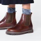 Botas y Botines Birkenstock Highwood Slip On Mid WOMEN Chocolate, botas por modelo femenino, primer plano del tobillo