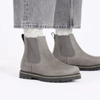 Botas y Botines Birkenstock Highwood Slip On Mid WOMEN Graphite, calzado por modelo, primer plano del tobillo