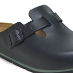 Zuecos Birkenstock Boston Pro Black, detalle del material 1