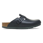 Zuecos Birkenstock Boston Pro Black, perfil lateral