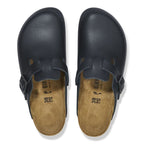Zuecos Birkenstock Boston Pro Black, vista cenital del par