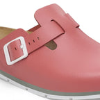 Zuecos Birkenstock Boston PRO Mars Red, detalle del material