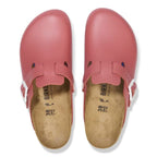Zuecos Birkenstock Boston PRO Mars Red, vista cenital del par