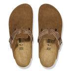 Zuecos Birkenstock Boston Suede Mink, vista cenital