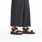 Sandalias Birkenstock Theda Natural Leather Black, calzado por modelo, cuerpo entero