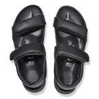 Sandalias Birkenstock Theda Natural Leather Black, vista cenital