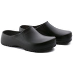 Zuecos Birkenstock Super-Birki Fusion Black, par completo en tres cuartos
