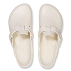 Zuecos Birkenstock Boston EVA Eggshell, vista cenital del par