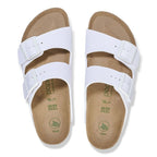 Sandalias Birkenstock Arizona Platform Flex White, vista cenital del par
