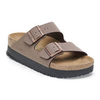 Sandalias Birkenstock Arizona Flex Birkobuc Mocca, vista principal en tres cuartos, sandalia individual