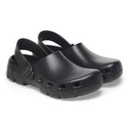 Zuecos Birkenstock Birki-Flow EVA Black, par completo en tres cuartos
