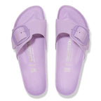 Sandalias Birkenstock Madrid Big Buckle High Shine Crocus, vista cenital del par
