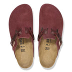 Zuecos Birkenstock Boston Braided Zinfandel, vista cenital del par