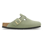 Zuecos Birkenstock Boston Soft Green Tea, perfil lateral