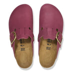 Zuecos Birkenstock Boston Big Buckle Berry Crush, vista cenital del par
