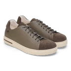 Zapatillas Birkenstock Bend Low Decon Mix Concrete Gray, par completo en tres cuartos