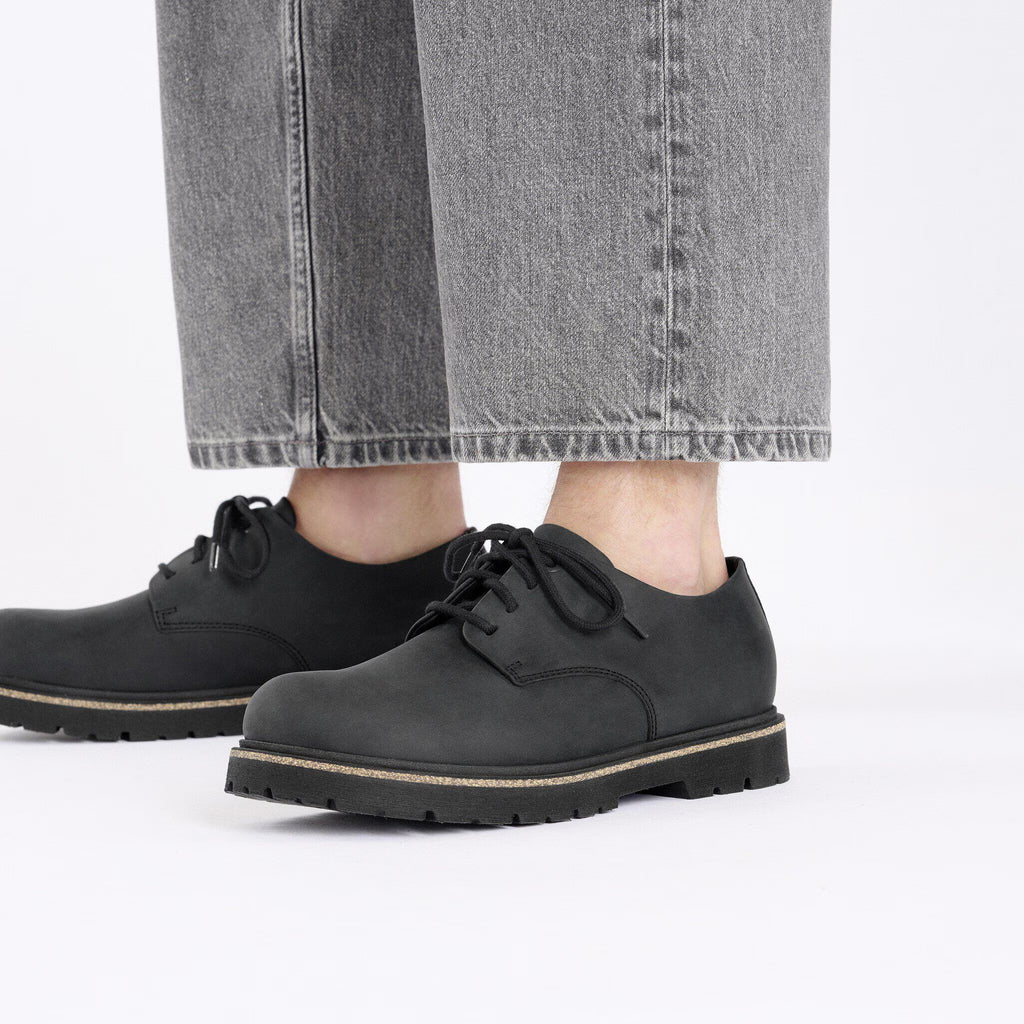 Highwood Lace Low Oiled leather Black