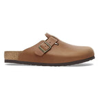 Zuecos Birkenstock Boston Oiled Leather Cognac, perfil lateral