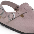 Zuecos Birkenstock Tokio Faded Purple, detalle del material