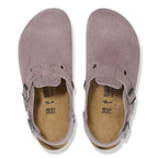 Zuecos Birkenstock Tokio Faded Purple, vista cenital del par