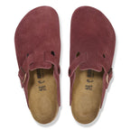Zuecos Birkenstock Boston Suede Zinfandel, vista cenital